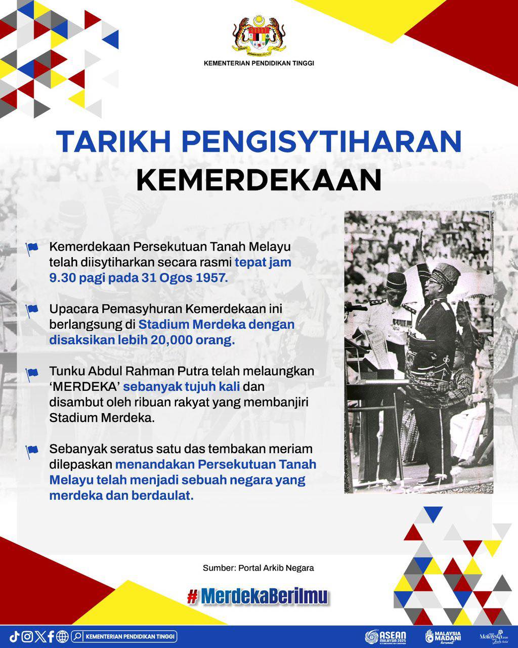 TARIKH PENGISYTIHARAN KEMERDEKAAN