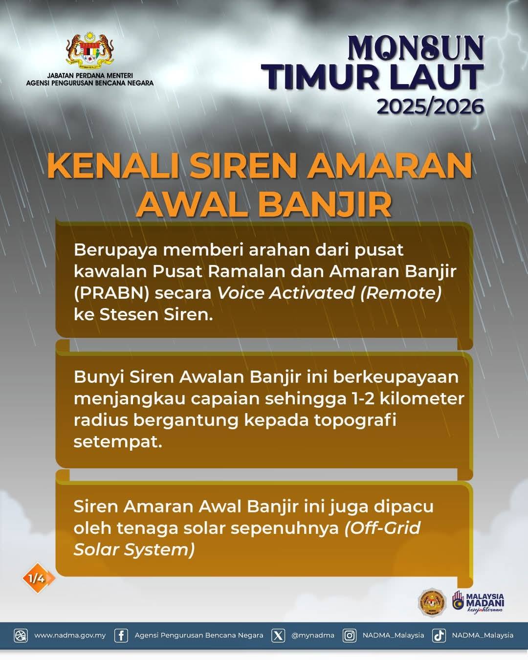 Kenali Siren Amaran Awal Banjir